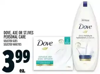 Metro Dove, axe or st. ives personal care offer