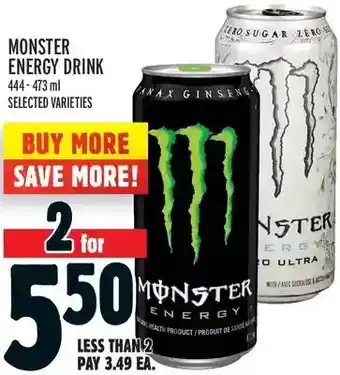 Metro Monster energy drink offer