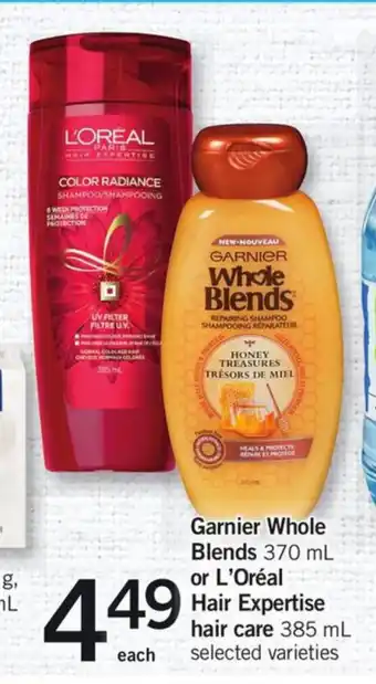 Fortinos Garnier Whole Blends offer