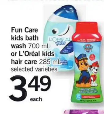 Fortinos Fun care kids bath wash offer