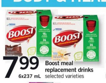 Fortinos Boost meal replacement drinks offer