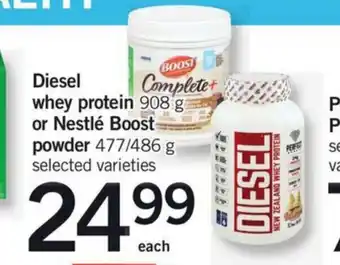 Fortinos Diesel whey protein offer