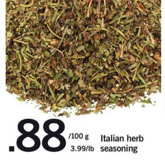 Fortinos Italian herb seasoning offer