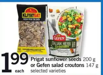 Fortinos Prigat sunflower seeds offer
