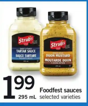 Fortinos Foodfest sauces offer