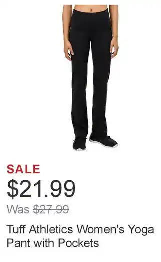 Costco Tuff Athletics Women's Yoga Pant with Pockets offer