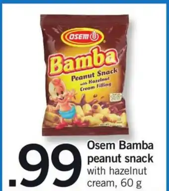 Fortinos Osem Bamba peanut snack offer