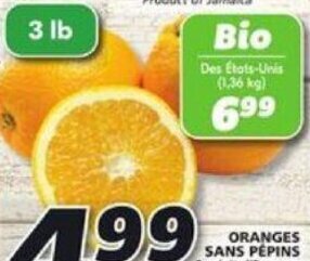 IGA Seedless Oranges offer
