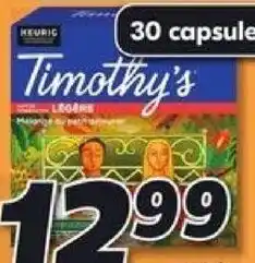 IGA Timothy's K-Cup Coffee offer