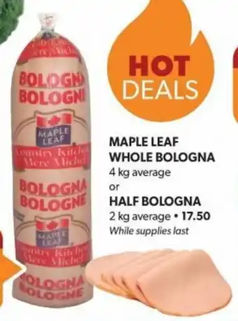 Colemans Maple Leaf Whole Bologna Or Half Bologna offer