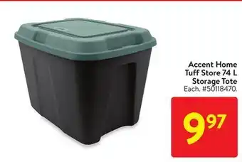Walmart Accent home tuff store 74 l storage tote offer