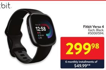 Walmart Fitbit versa 4 offer