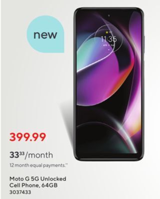Staples Motorola moto g 5g unlocked cell phone, 64 gb offer
