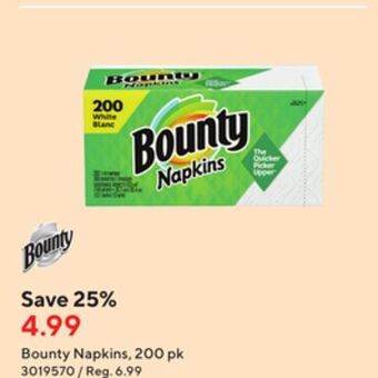 Staples Bounty napkins offer