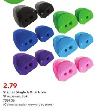 Staples Staples single & dual hole sharpener, 2pk offer