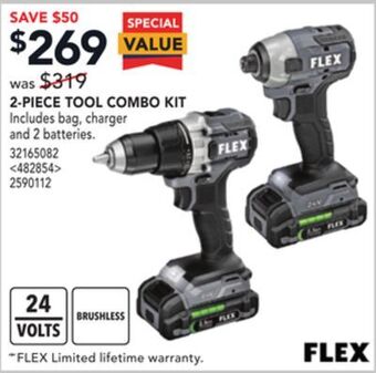 Lowe's Flex 2-piece tool combo kit offer