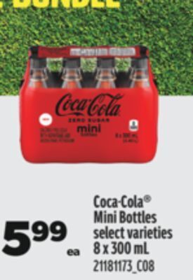 Real Canadian Superstore Coca-cola® mini bottles, 8 x 300 ml offer