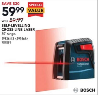 Lowe's Bosch self-levelling cross-line laser offer
