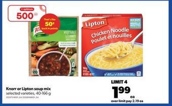Real Canadian Superstore Knorr or lipton soup mix, 40-166 g offer