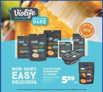 Real Canadian Superstore Violife vegan alternative to cheese, 150-227 g offer