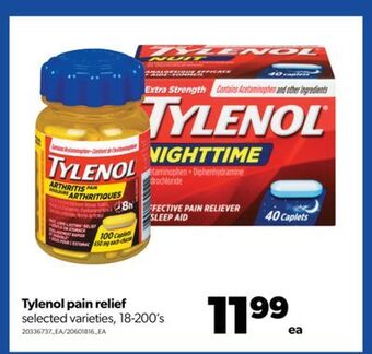 Real Canadian Superstore Tylenol pain relief, 18-200's offer