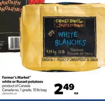Real Canadian Superstore Farmer's market™ white or russet potatoes, 10 lb bag offer