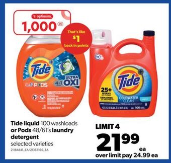 Real Canadian Superstore Tide liquid 100 washloads or pods 48/61's laundry detergent offer