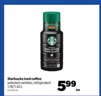 Real Canadian Superstore Starbucks iced coffee, 1.18/1.42 l offer