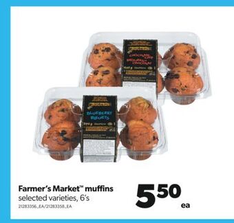 Real Canadian Superstore Farmer's market™ muffins, 6's offer