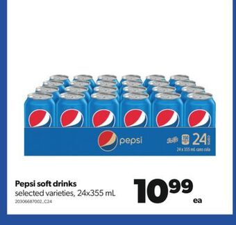 Real Canadian Superstore Pepsi softdrinks, 24x355 ml offer