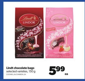 Real Canadian Superstore Lindt chocolate bags, 150 g offer