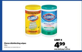 Real Canadian Superstore Clorox disinfecting wipes, 75's offer
