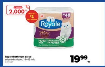 Real Canadian Superstore Royale bathroom tissue, 18=48 rolls offer