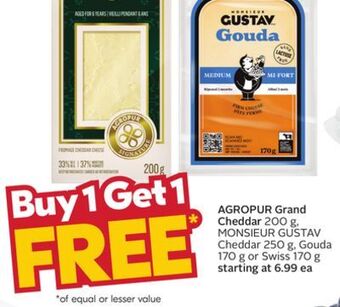 Sobeys Agropur grand cheddar offer