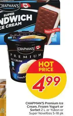 Sobeys Chapman's premium ice cream, frozen yogurt or sorbet offer