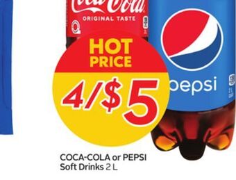 Sobeys Coca-cola or pepsi soft drinks offer
