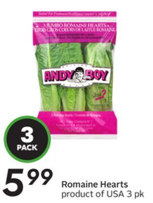 Sobeys Romaine hearts offer
