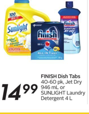 Sobeys Finish dish tabs offer