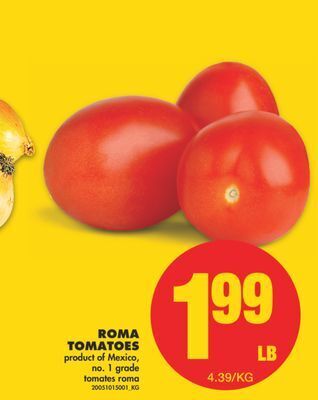 No Frills Roma tomatoes offer