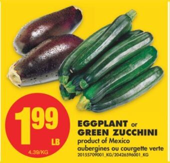 No Frills Eggplant or green zucchini offer
