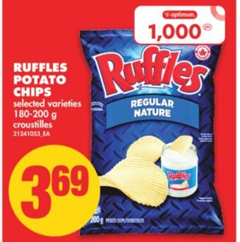 No Frills Ruffles potato chips, 180-200 g offer