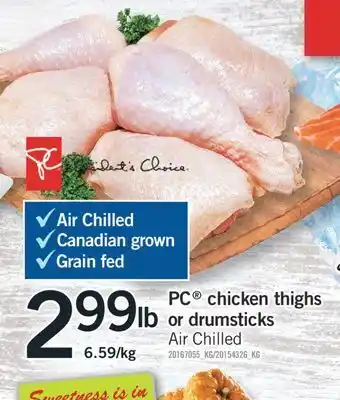 Fortinos Pc® chicken thighs or drumsticks offer