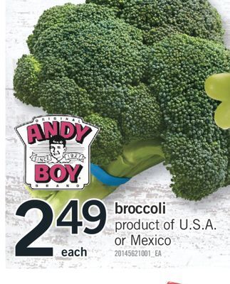 Fortinos Broccoli offer