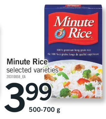 Fortinos Minute rice, 500-700 g offer