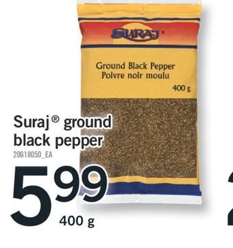 Fortinos Suraj® ground black pepper, 400 g offer