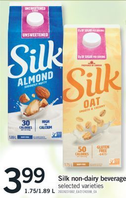 Fortinos Silk non-dairy beverage, 1.75/1.89 l offer