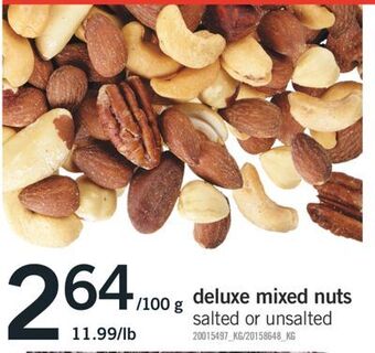 Fortinos Deluxe mixed nuts offer