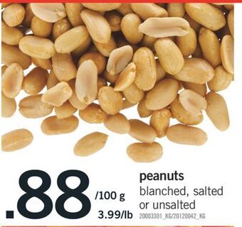 Fortinos Peanuts offer