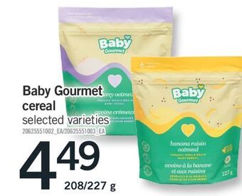 Fortinos Baby gourmet cereal, 208/227 g offer
