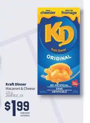 Fortinos Kraft dinner macaroni & cheese, 225 g offer